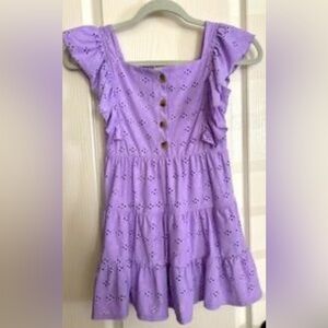 Btween - Girls Lavender Eyelet Dress
